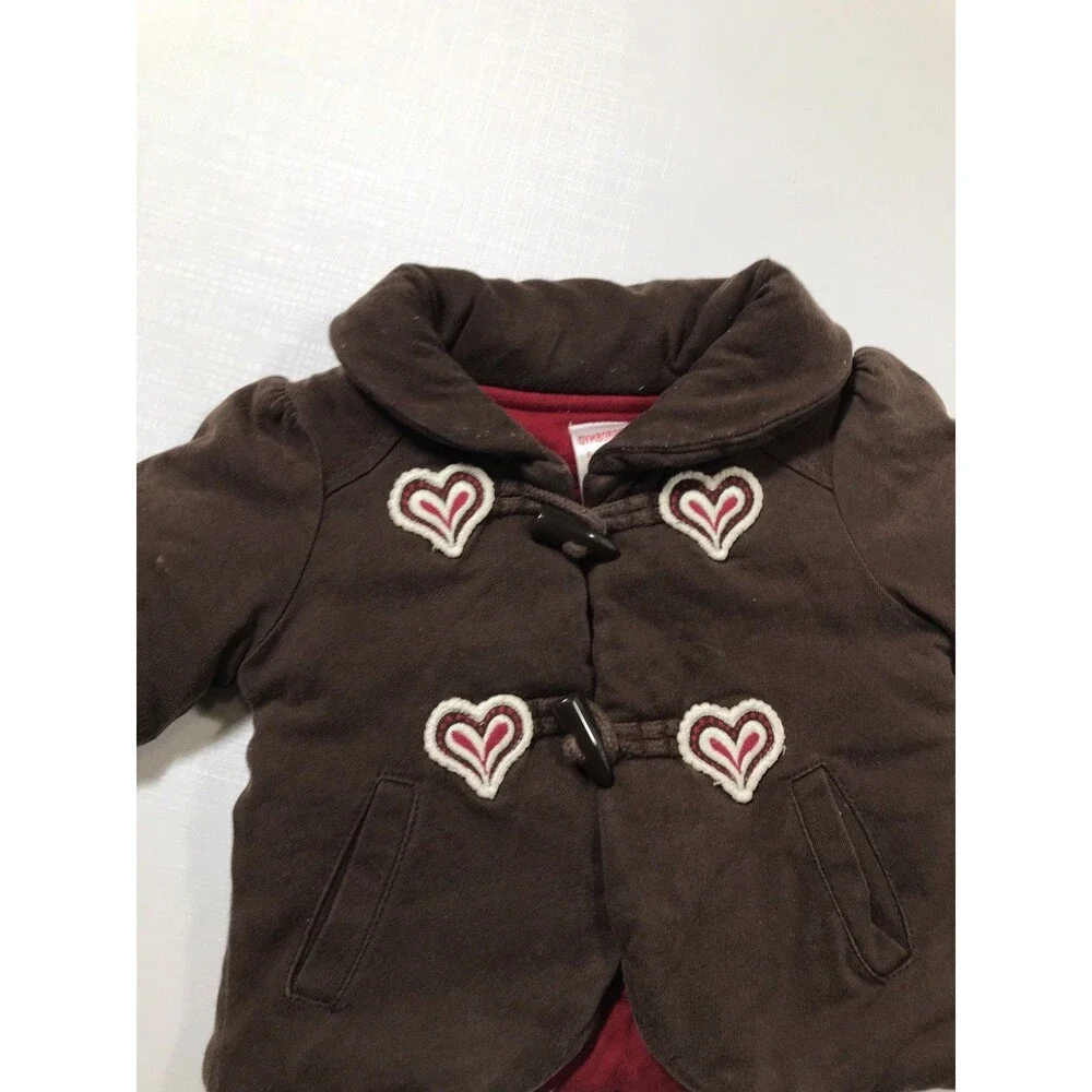Gymboree Alpine Brown Jacket Coat Heart 6 To 12 Months